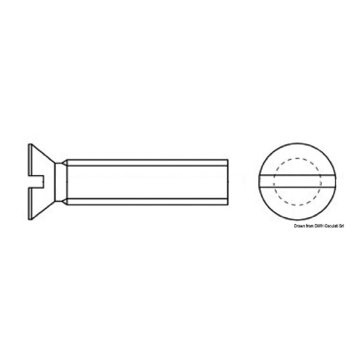 Osculati Viti testa svasata piana taglio a croce, UNI 6109 DIN 965 A4-965-03X012