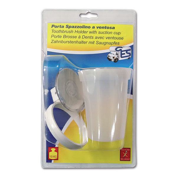 Bicchiere porta spazzolino a ventosa per interni Camper 8032793930235 - AmerigoStore