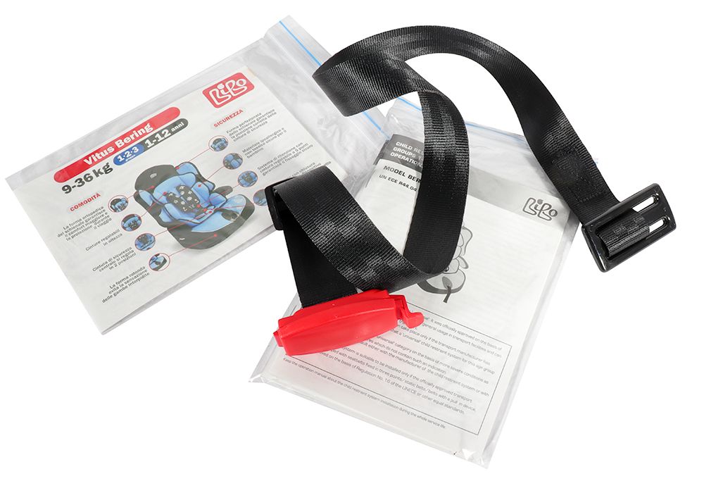 Bibo 1442ALARM Seggiolino con antiabbandono per bambini 9-36 kg mod. Bering lilla farfalle