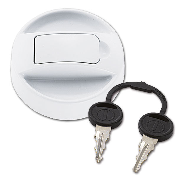Zadi Tappo bianco con sportellino con cilindretto e chiavi