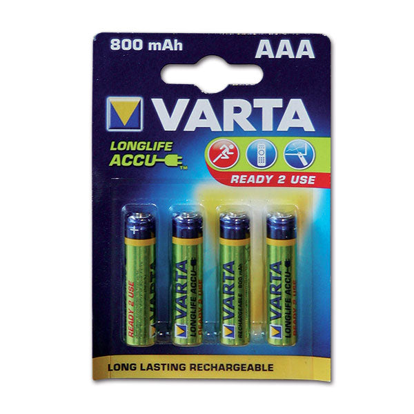 Varta Wiederaufladbare Campingbatterie 1,5 V AAA - 4 Stück