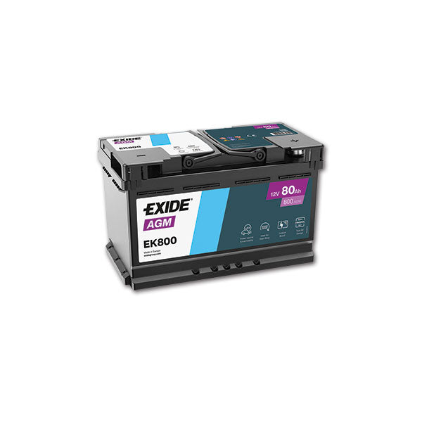 Exide Batteria AGM 12V 80Ah Batteria di Servizio per Camper e Motorhome