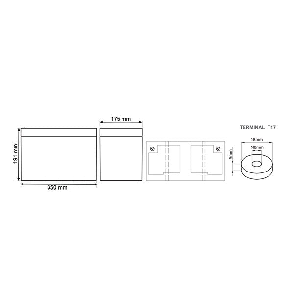 Extrapower Batteria Camper Van AGM Extra power 100 Ah