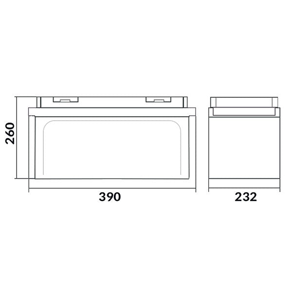 Batteria Liontron LiFePO4 "All in One" 200Ah 12,8V IP67 con BMS e Bluetooth 390232260 mm
