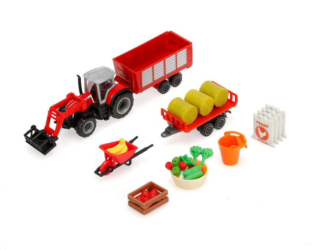 Burago Mini Work Farmset Trattori Fendt/New Holland/Mass, Maisto, 3"