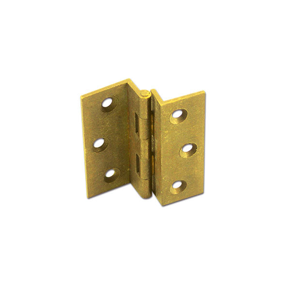 Bisagra de medio cuello fresada en latón satinado 50x40 mm GES CER31301