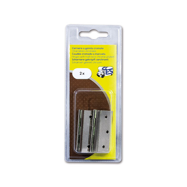 Cerniera Mezzo Collo Cromata 50x40 mm GES - 2 PZ 8032793932666