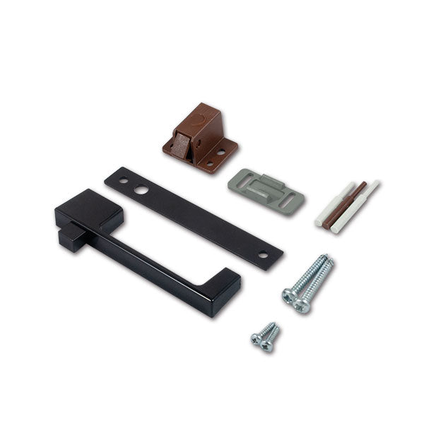 Cerradura completa para puertas marrones - Kit de muebles para autocaravanas CHR035