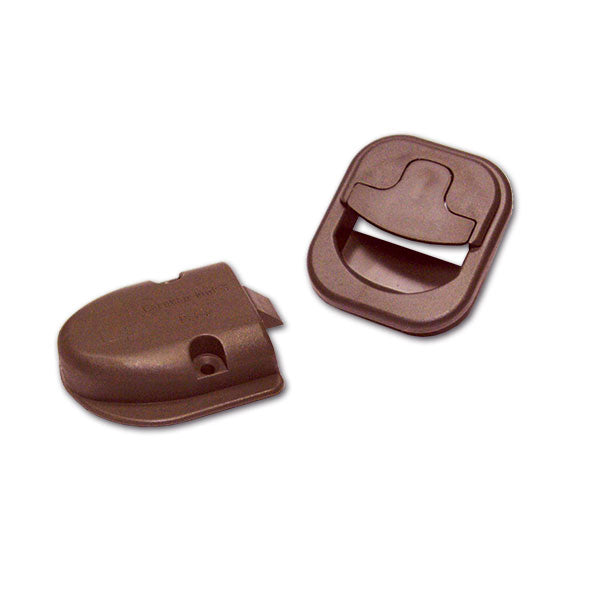Serratura Completa Marrone per Antine - Sistema Integrato Mobili Camper CHR057