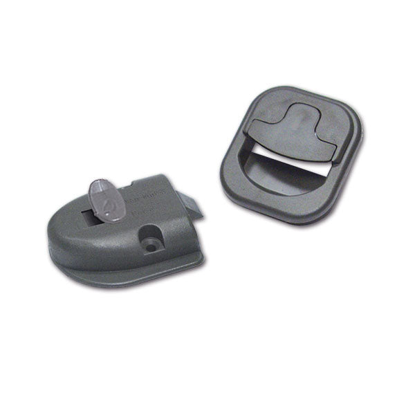 Serratura Completa Grigia per Bagno - Sistema Privacy Toilette Camper CHR060