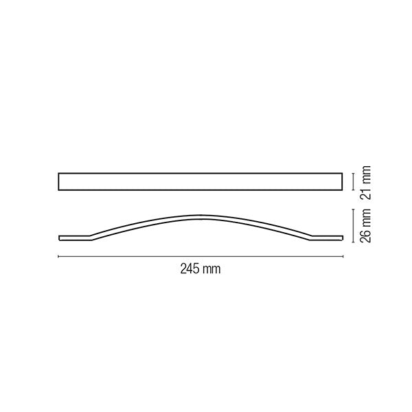 Maniglione cromato 245 mm blister 8032793932970