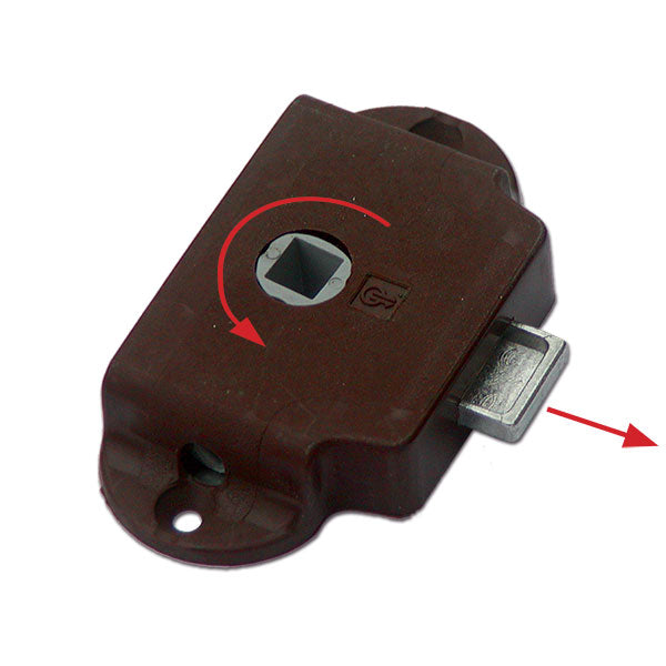 Cerradura para puerta de caravana Nova SX de níquel D25 (paquete individual, CHR56NC)