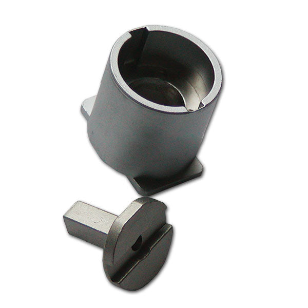 25 mm Rosetten-Drehknöpfe aus Walnussholz, quadratisch, CHR625