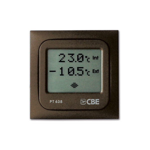 Panel de temperatura de entrada y salida marrón CBE PT638/M