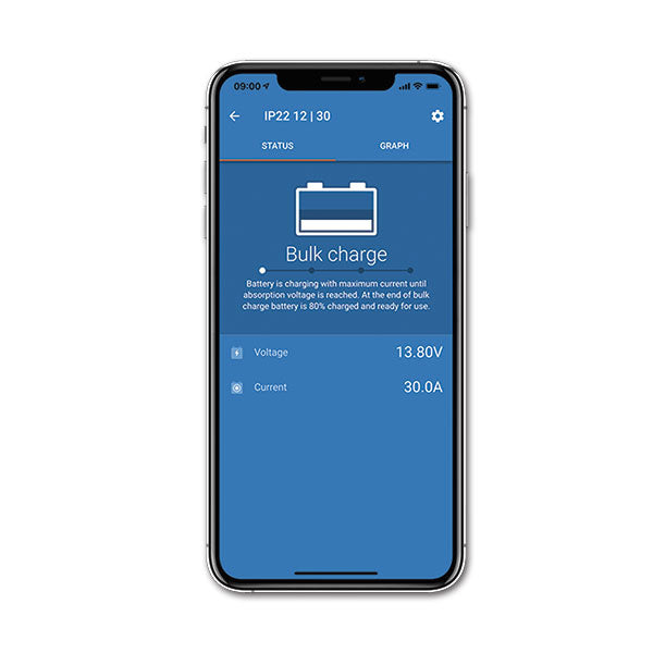 Cargador de batería inteligente Victron IP22 30A para 1 batería