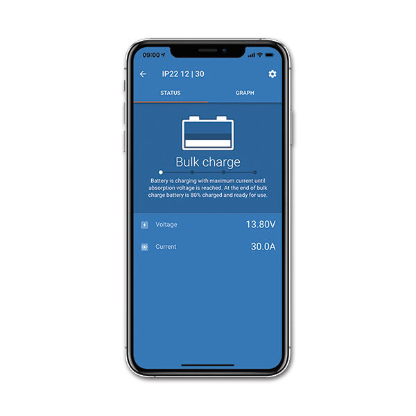 Cargador de batería inteligente Victron IP22 30A para 3 baterías