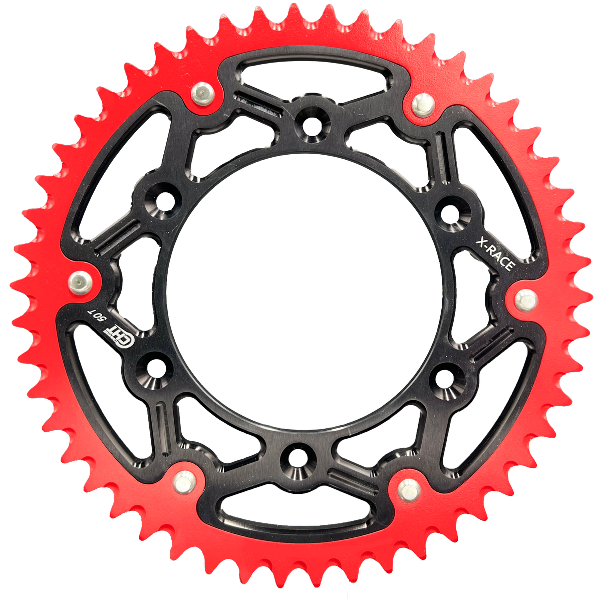 Piñón de transmisión para motocicleta CHT 2158 XR 2158-50 X-RACE RED-BK HA4152158508RK