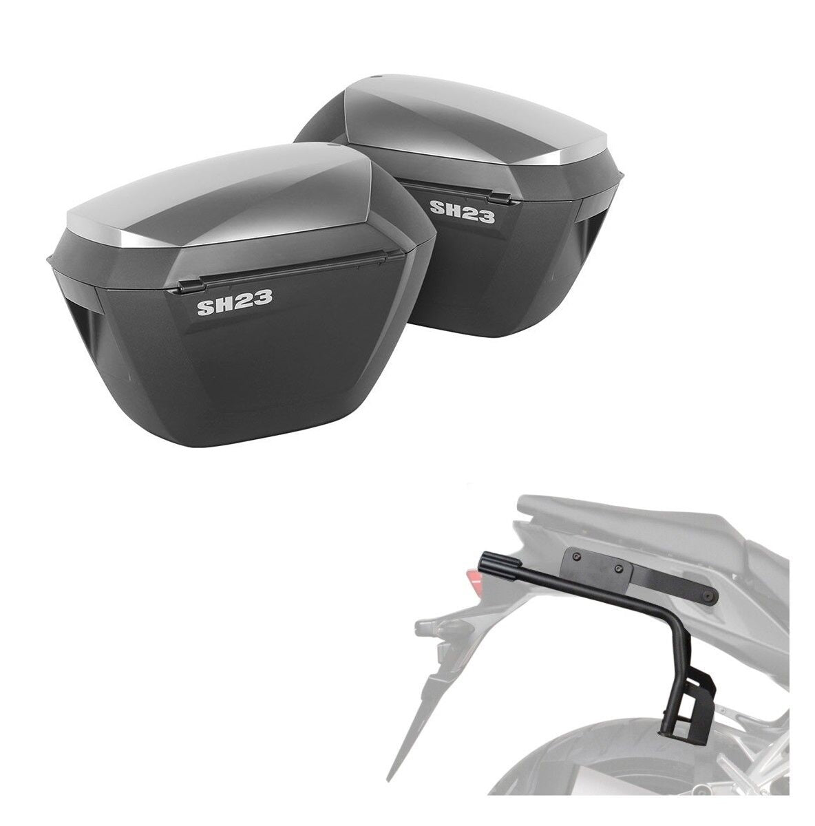 KIT VALIGIE SHAD SH23ALU + TELAIO 3P SYSTEM HUSQVARNA NORDEN 901 22