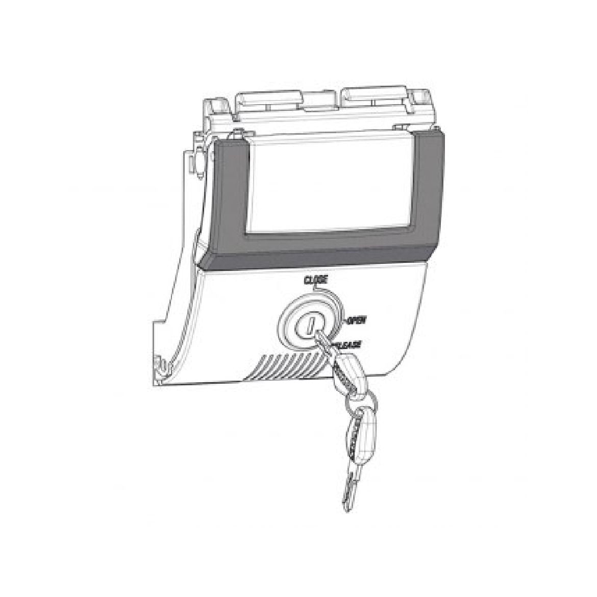 Sistema de cierre para maleta superior Shad SH48 Premium de titanio gris D1B482PMAR