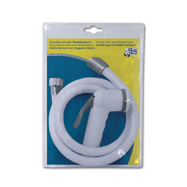 Doccetta con tubo flessibile bianco 1,2 m DCE030K