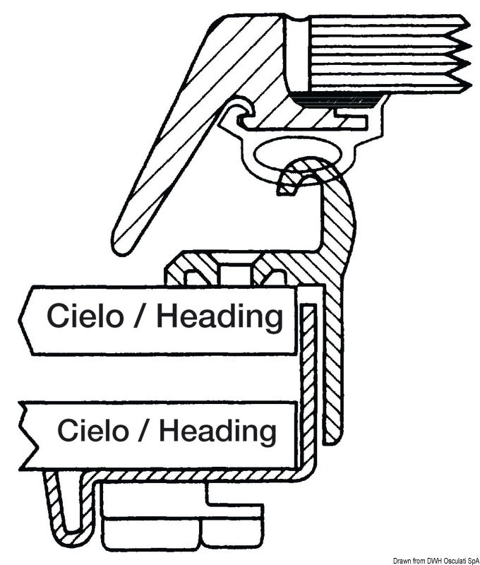Lewmar 44 Fliegengitter-Gegenflansch