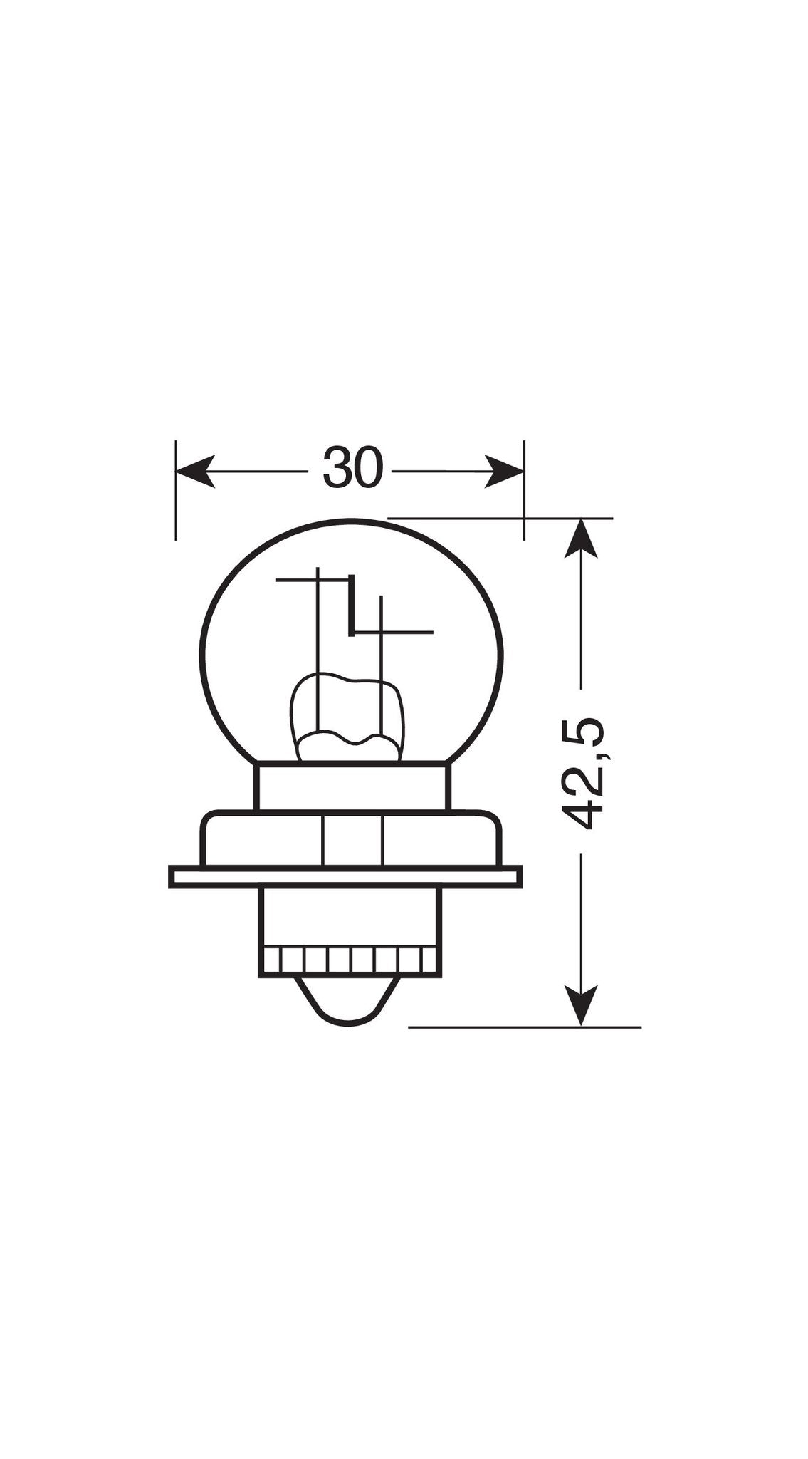 Lampa 12V Lampada asimmetrica - S3 asymmetric - 15W - P26s - 1 pz - D/Blister 91518
