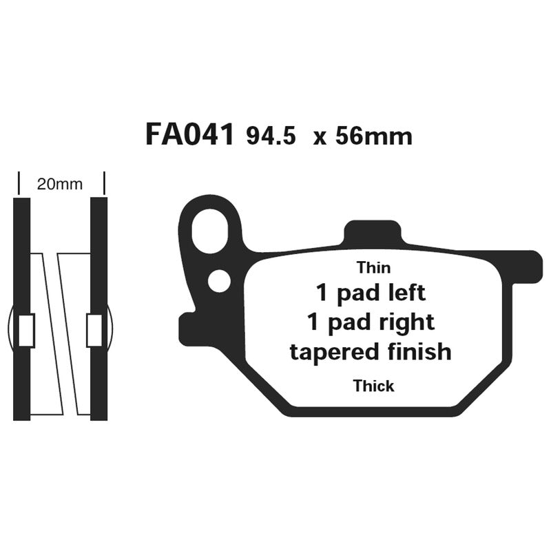 Ebc Brake Pads Yamaha Rd 250/40078-79 FA041