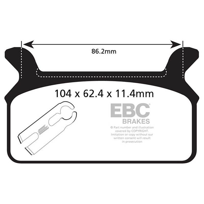 Ebc V brake pads Harley davidson Flhr / Flhrci94-99 FA201V