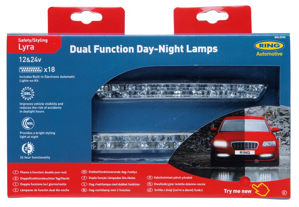 Luces DRL/NSL de anillo con 18 LED homologados