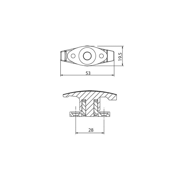 Schwarzer Stalltürstopper FER01