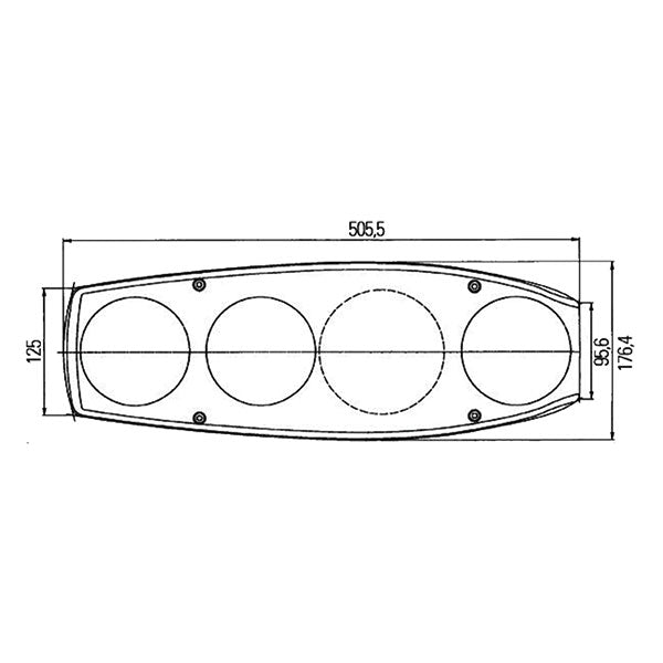 Hella Fanale Caraluna II sinistro per motrice