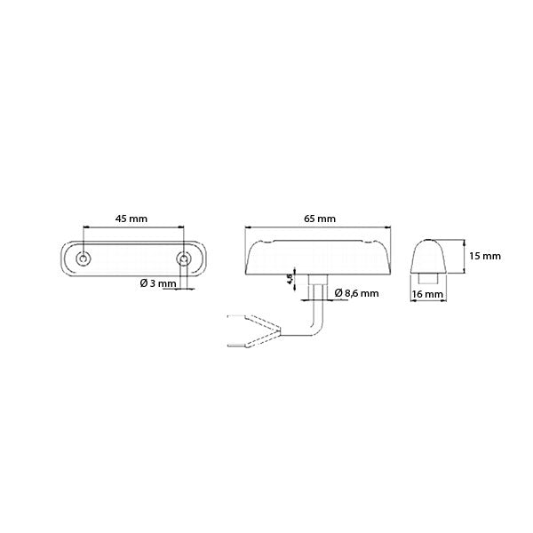 Luz de gálibo delantera LED FNL3301