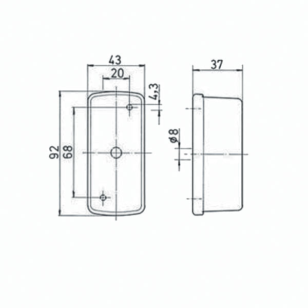 Luce ingombro bifacciale 3602C 8032793934448