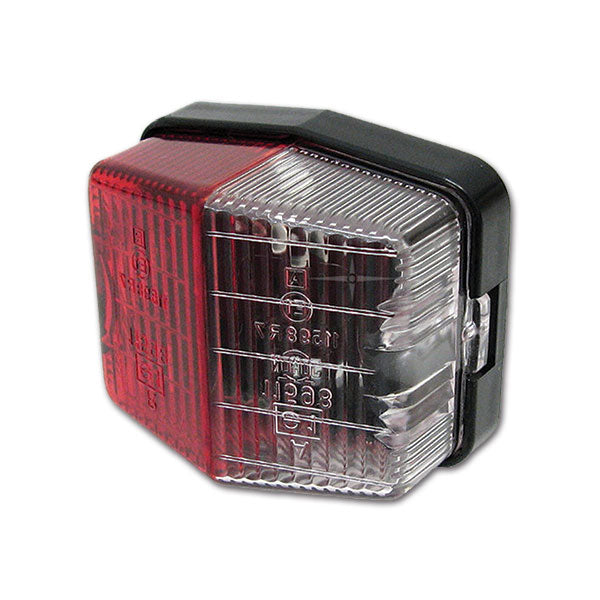 Luz de posición de doble cara para autocaravanas y caravanas, blanca y roja, 71x61 mm FNL3606
