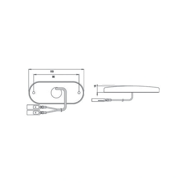 Luce ingombro arancio Flatpoint III FNL3733