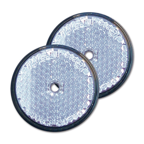 Catadiottro diametro 60 bianco con foro 8032793938569