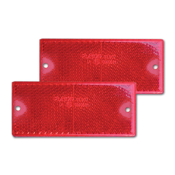Catadiottro 90x40 mm con fori rosso 8032793931485 - AmerigoStore