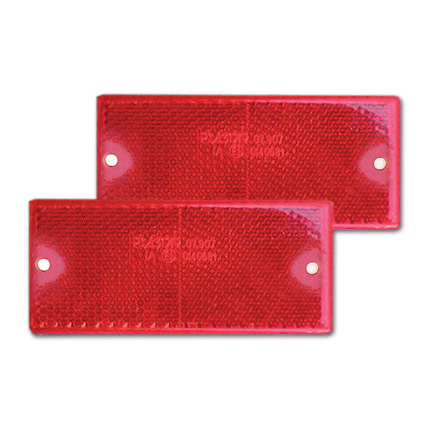 Reflector 90x40 mm adhesivo rojo 8032793930723