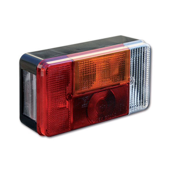 Faro delantero universal derecho con luz de matrícula y marcha atrás FNL6902
