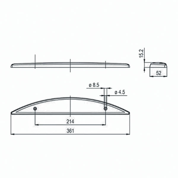 FNL8406 Klare halbmondförmige LED-Bremsleuchte