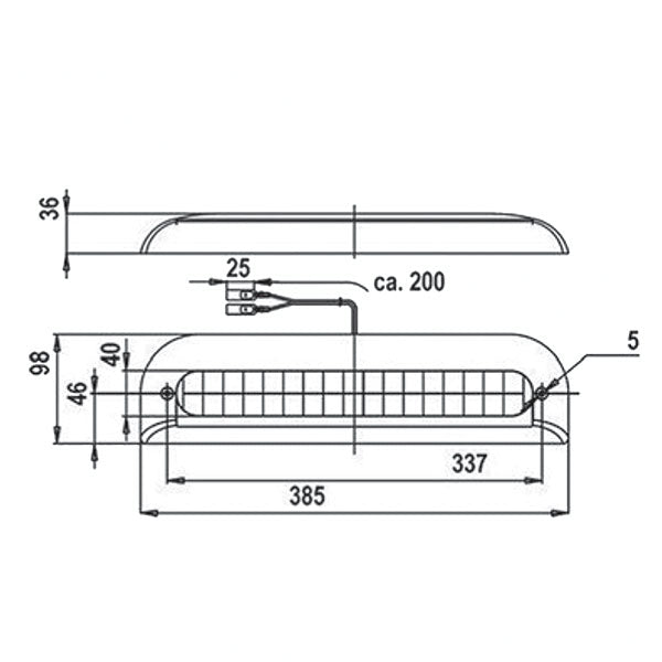 Dritte Bremsleuchte LED mit ABS-Gehäuse FNL8601