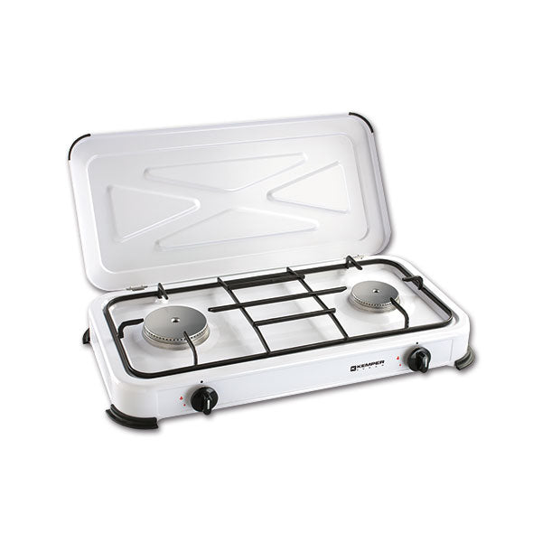 Fornello campeggio smaltato GPL a 2 fuochi 8008004005900 - AmerigoStore