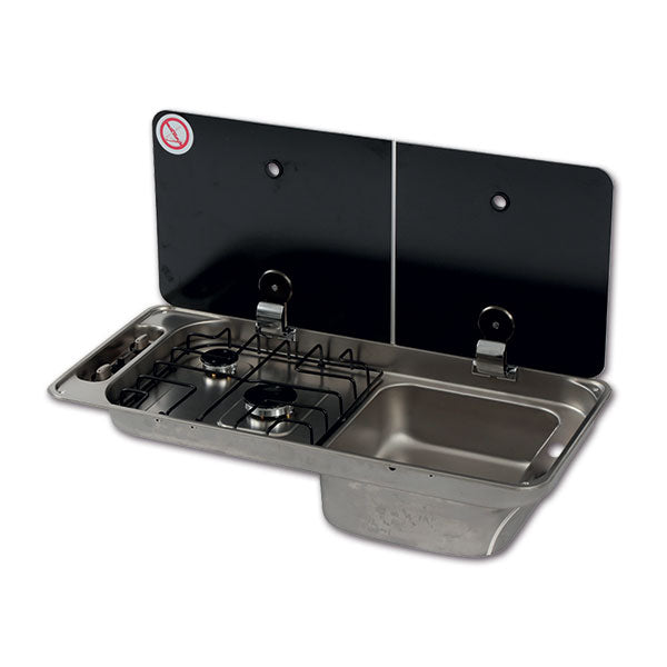 Randi 2-Flammen-Kochfeld mit Spülbecken rechts 8032793936787
