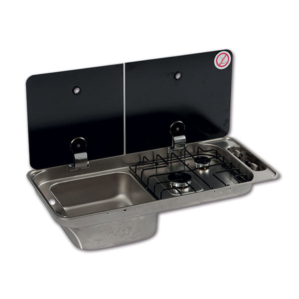 Randi 2-burner hob with left-hand sink 8032793936794
