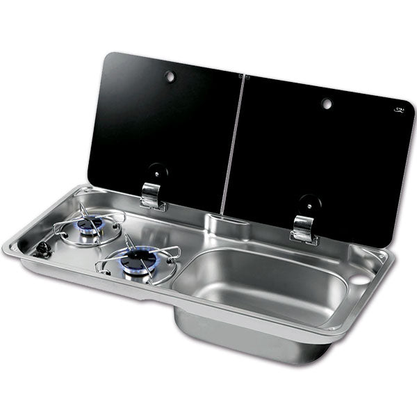 Randi XL 2-Flammen-Kochfeld mit Spülbecken rechts 8032793936770