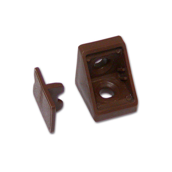 Fijación para muebles 2 agujeros marrón FSM02M