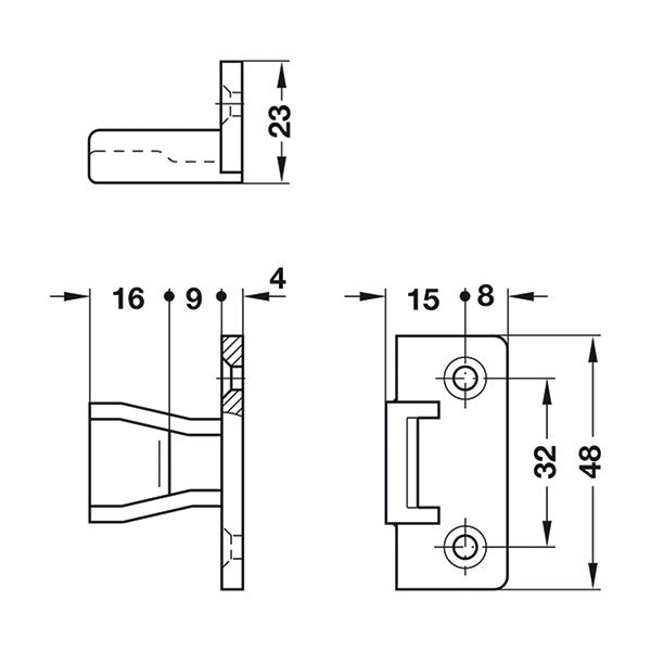 Fijación de panel de embutir Keku FSP11K