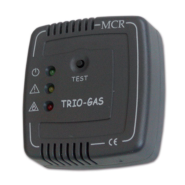 Detector de fugas de gas de panel gris trivalente TrioGas para autocaravanas y caravanas FUG103