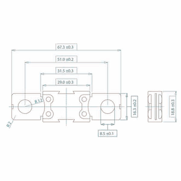 Megaval giallo da 100 Ampere FUS2510