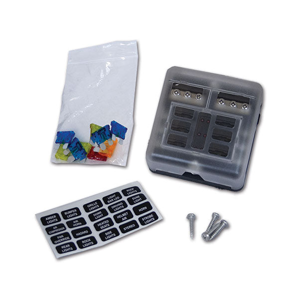 Caja de fusibles de 6 vías con fusibles FUS2988
